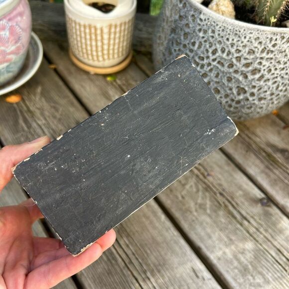 Indonesian Folk Art Sleeping Bhudha Box Carved Wood Hand Painted Stars Moon - Picture 6 of 14